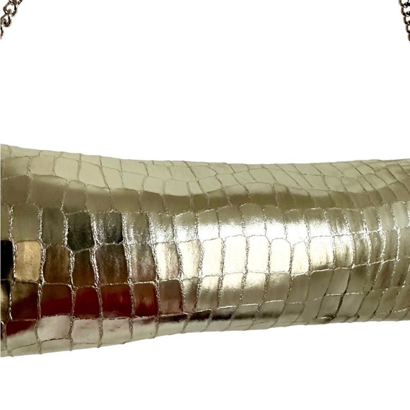 Chico’s gold Croco chain shoulder bag / clutch - Picture 7 of 11